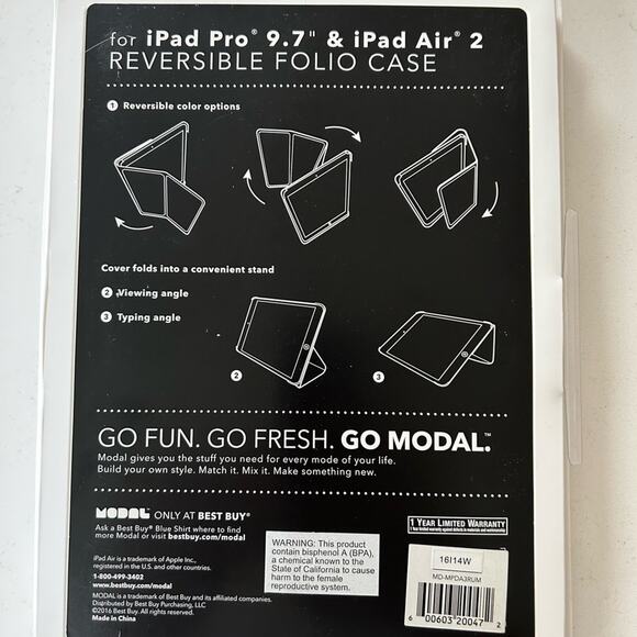 NWT Modal Purple Folio Case for iPad Pro 9.7" & iPad Air 2 - Picture 2 of 3